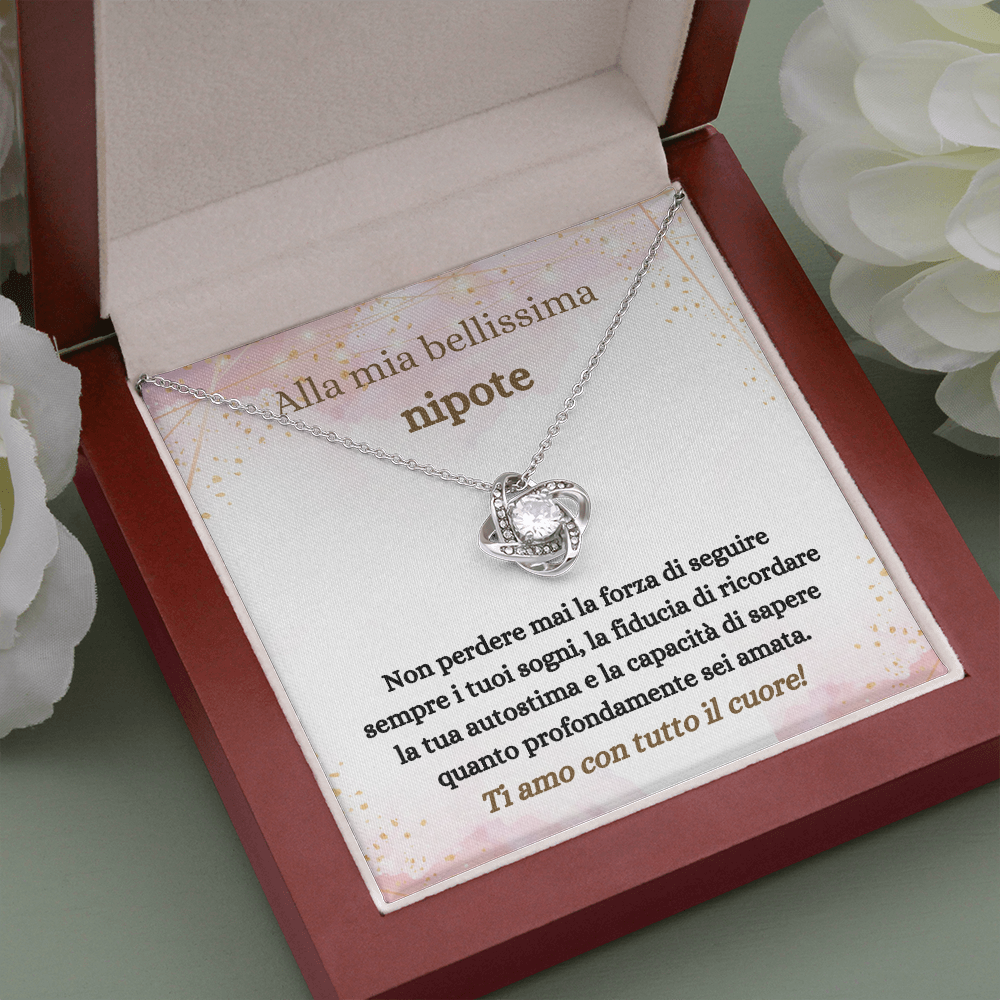 Nipote Collana Regalo Italian Granddaughter Necklace Card
