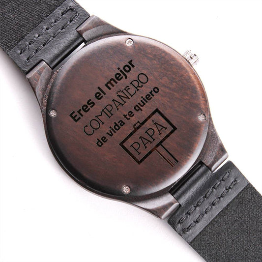 Give your Father this Wonderful Engraved Wooden Watch