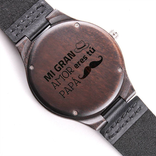 Accessory for Dad with Beautiful Design The Engraved Wooden Watch