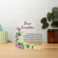 Dear Grandma Printed Heart Acrylic Plaque present