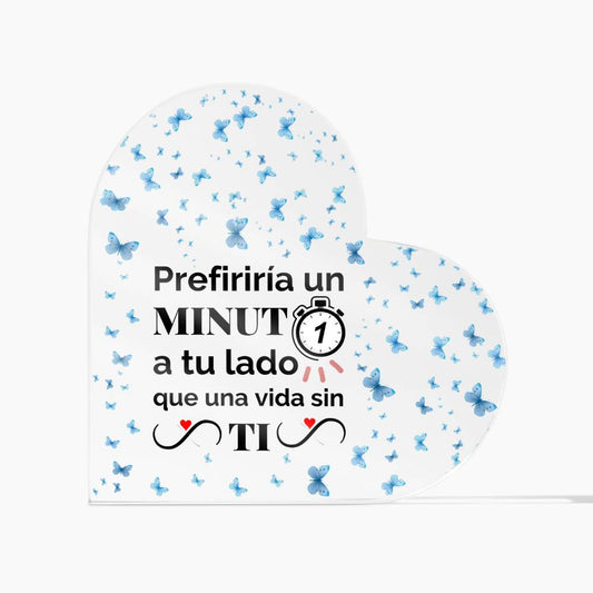 Regalo Placa Acrílica para esa Persona Especial Printed Heart Shaped Acrylic Plaque!