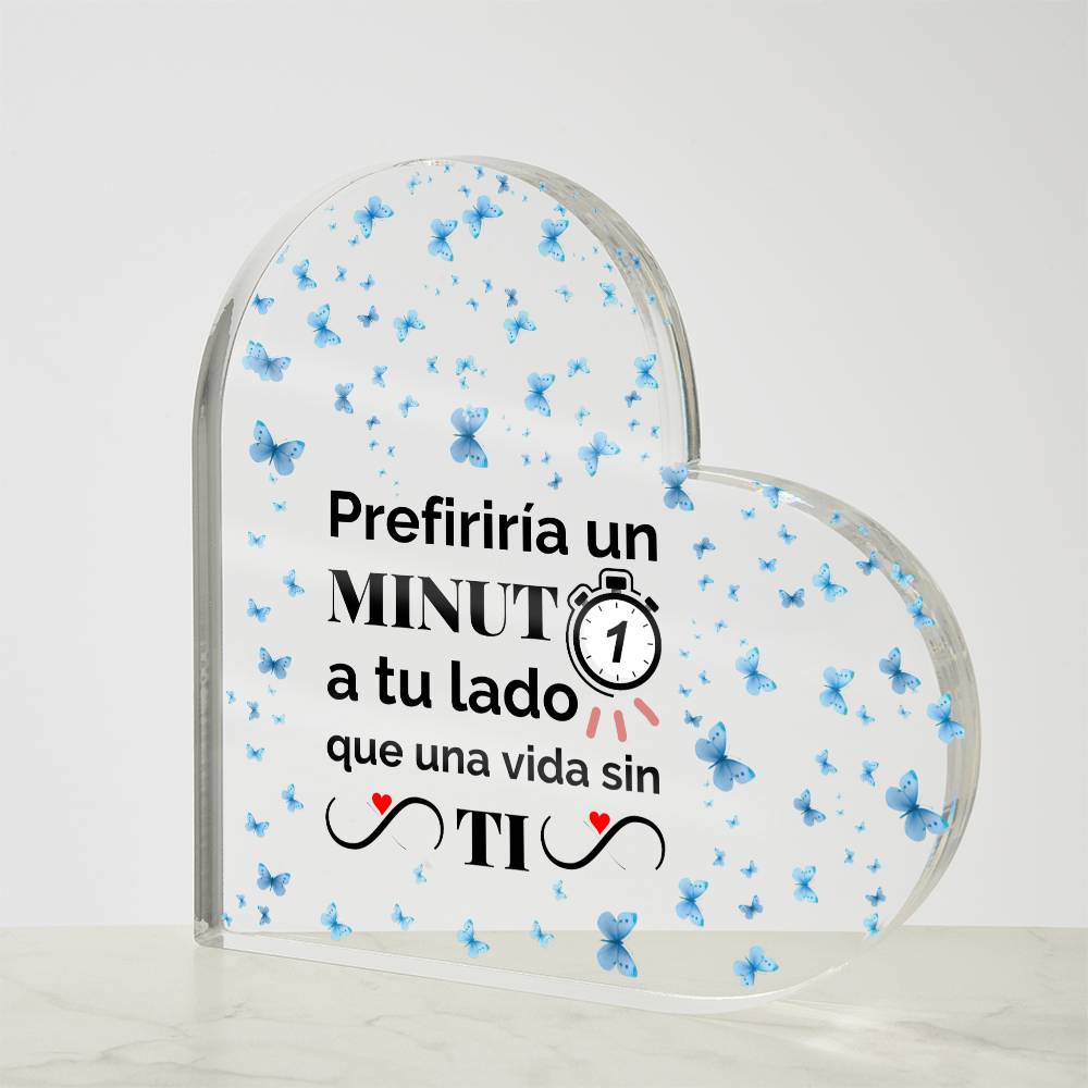 Regalo Placa Acrílica para esa Persona Especial Printed Heart Shaped Acrylic Plaque!