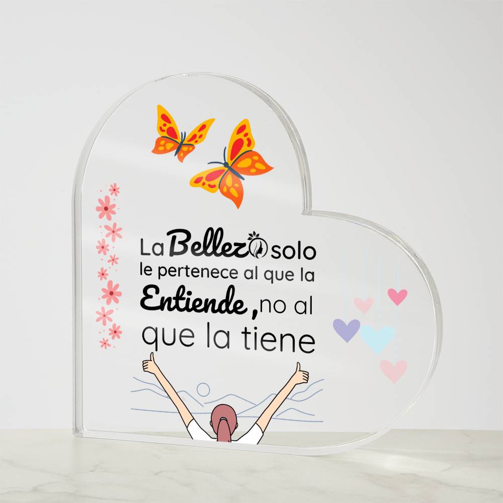 Hermosa Placa de Acrílico en forma de Corazón para regalar a tu Ser querido Acrylic Plaque