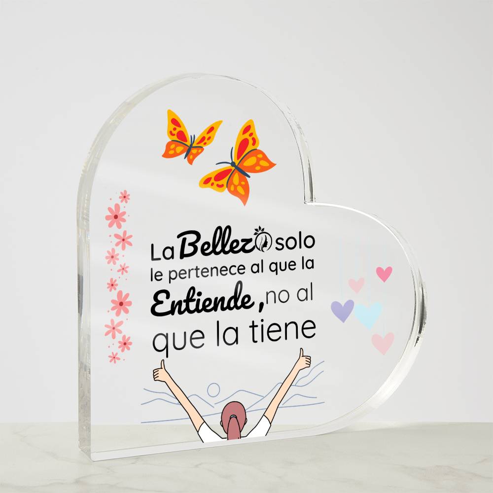 Hermosa Placa de Acrílico en forma de Corazón para regalar a tu Ser querido Acrylic Plaque