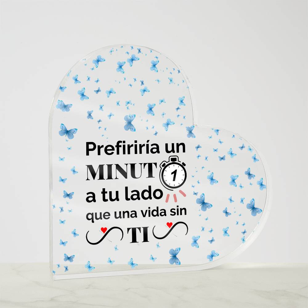 Regalo Placa Acrílica para esa Persona Especial Printed Heart Shaped Acrylic Plaque!