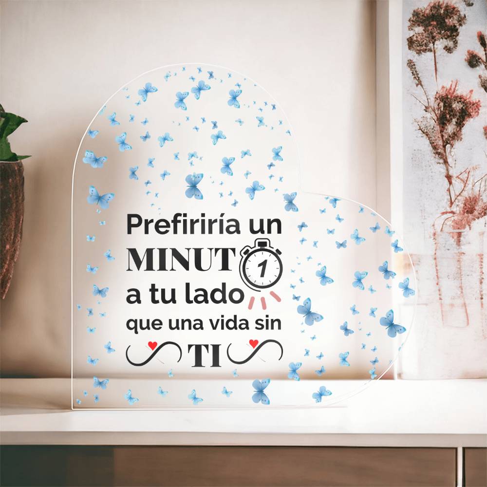 Regalo Placa Acrílica para esa Persona Especial Printed Heart Shaped Acrylic Plaque!