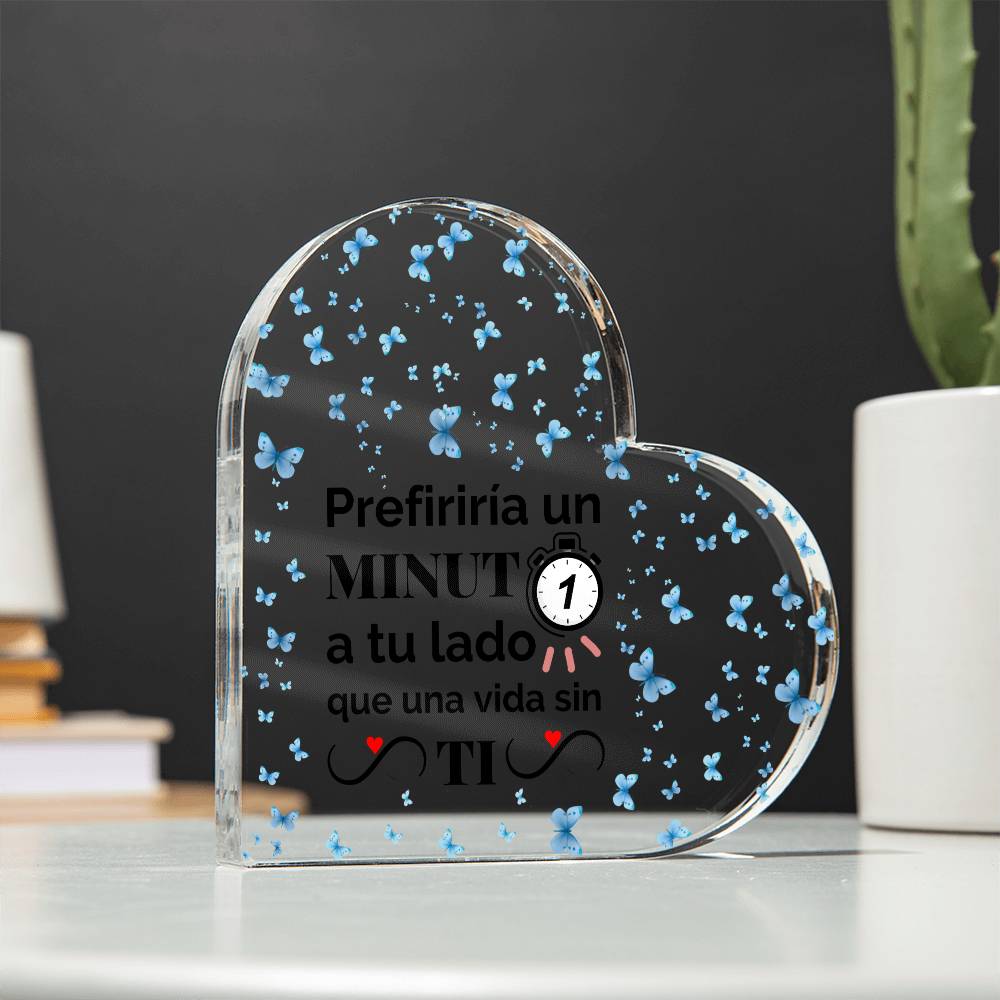 Regalo Placa Acrílica para esa Persona Especial Printed Heart Shaped Acrylic Plaque!