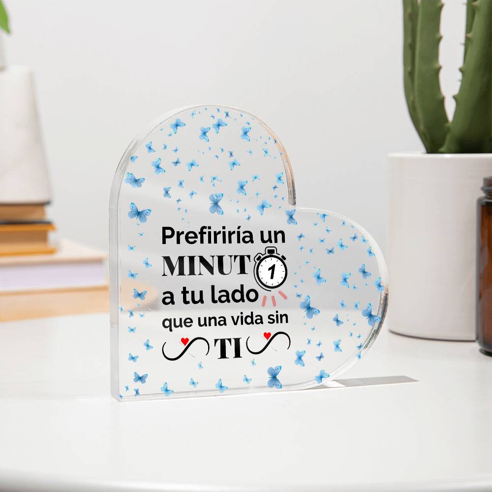 Regalo Placa Acrílica para esa Persona Especial Printed Heart Shaped Acrylic Plaque!