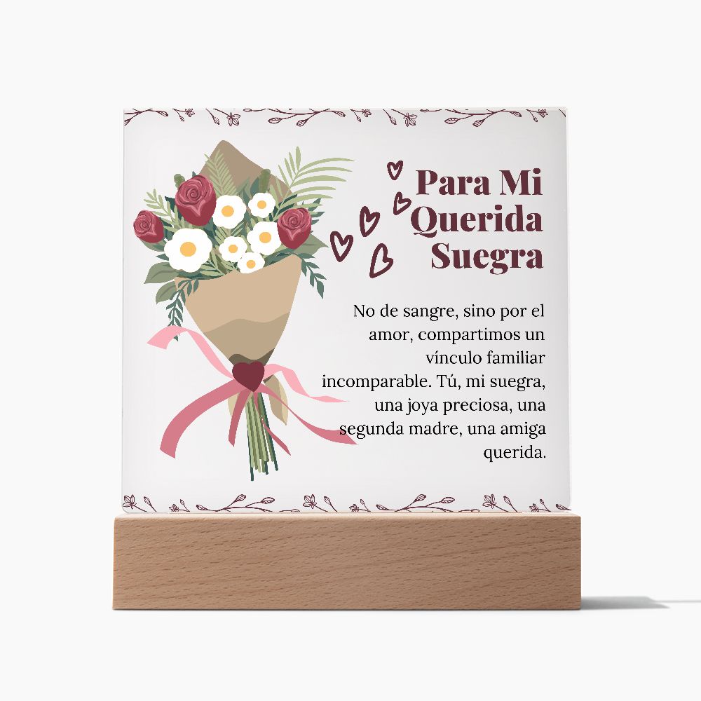 Suegra Regalo Especial y Sentimental Placa de Acrílico Cuadrada Acrylic Plaque