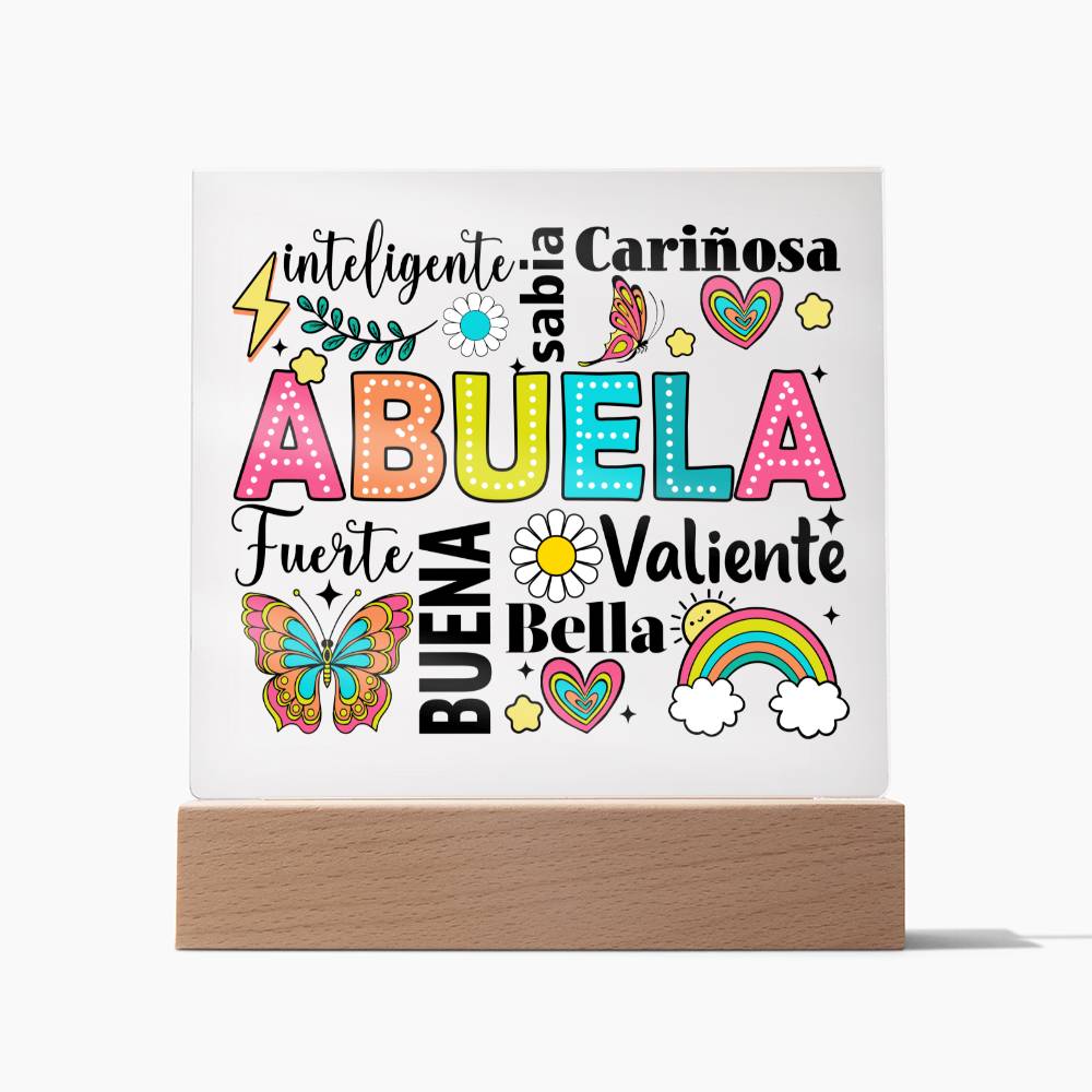 Abuela Placa Acrílica Spanish Mom Heartfelt Gift