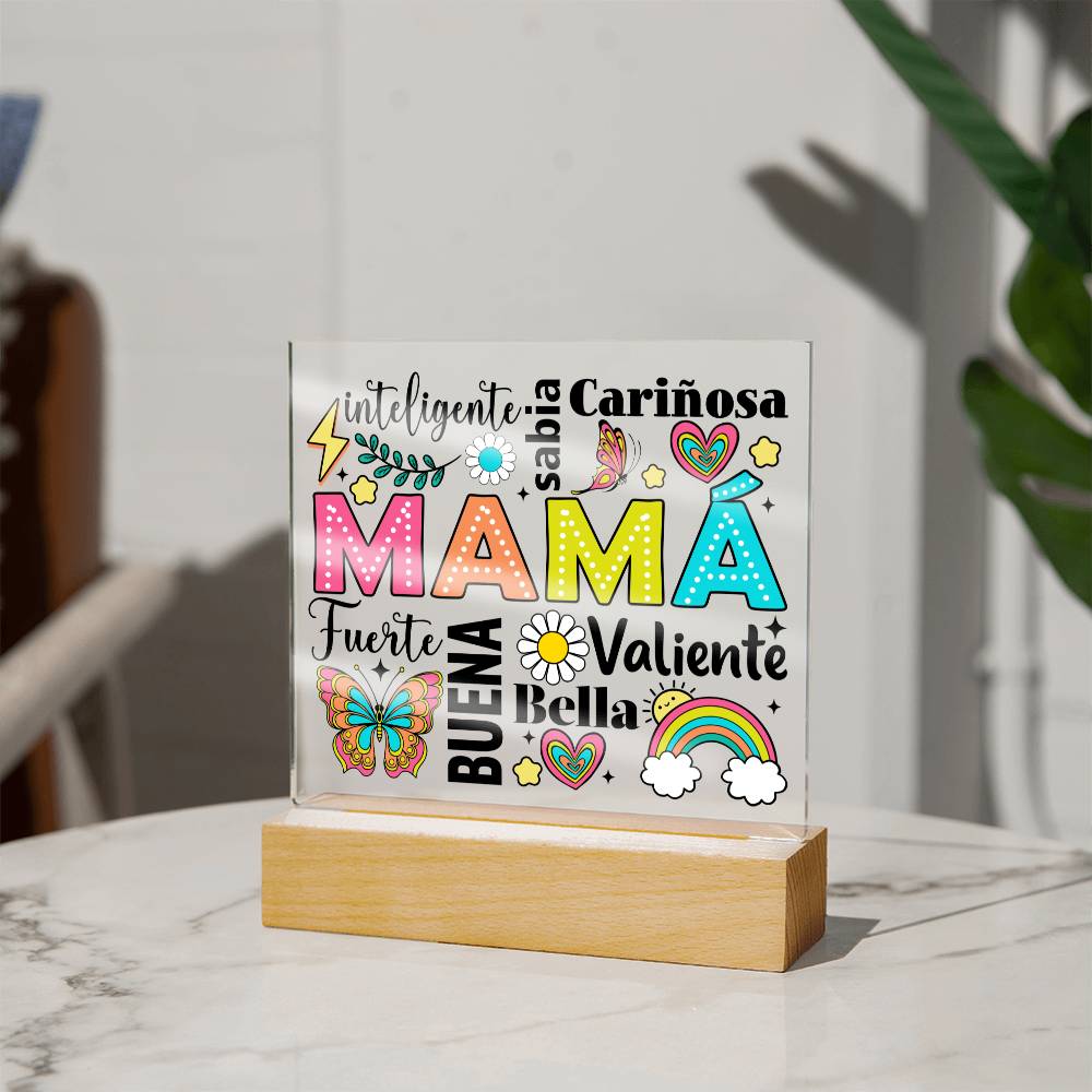 Mamá Placa Acrílica Spanish Mom Heartfelt Gift