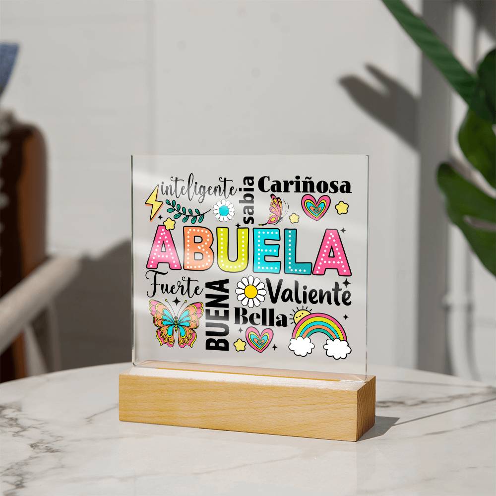 Abuela Placa Acrílica Spanish Mom Heartfelt Gift