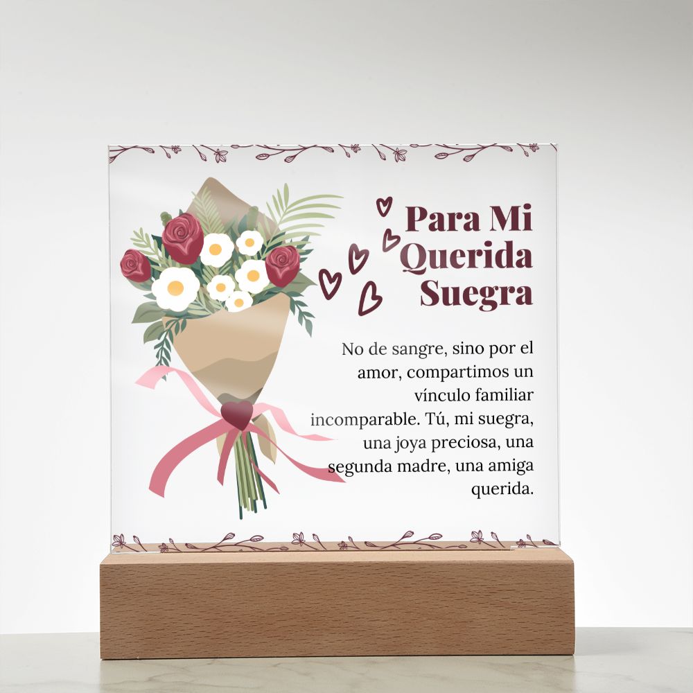 Suegra Regalo Especial y Sentimental Placa de Acrílico Cuadrada Acrylic Plaque