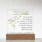 To My Dear Grandmother Vintage Square Acrylic Plaque Present