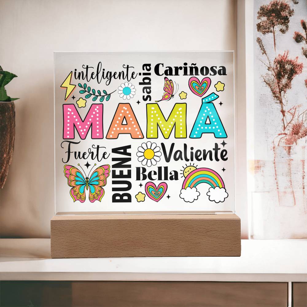 Mamá Placa Acrílica Spanish Mom Heartfelt Gift