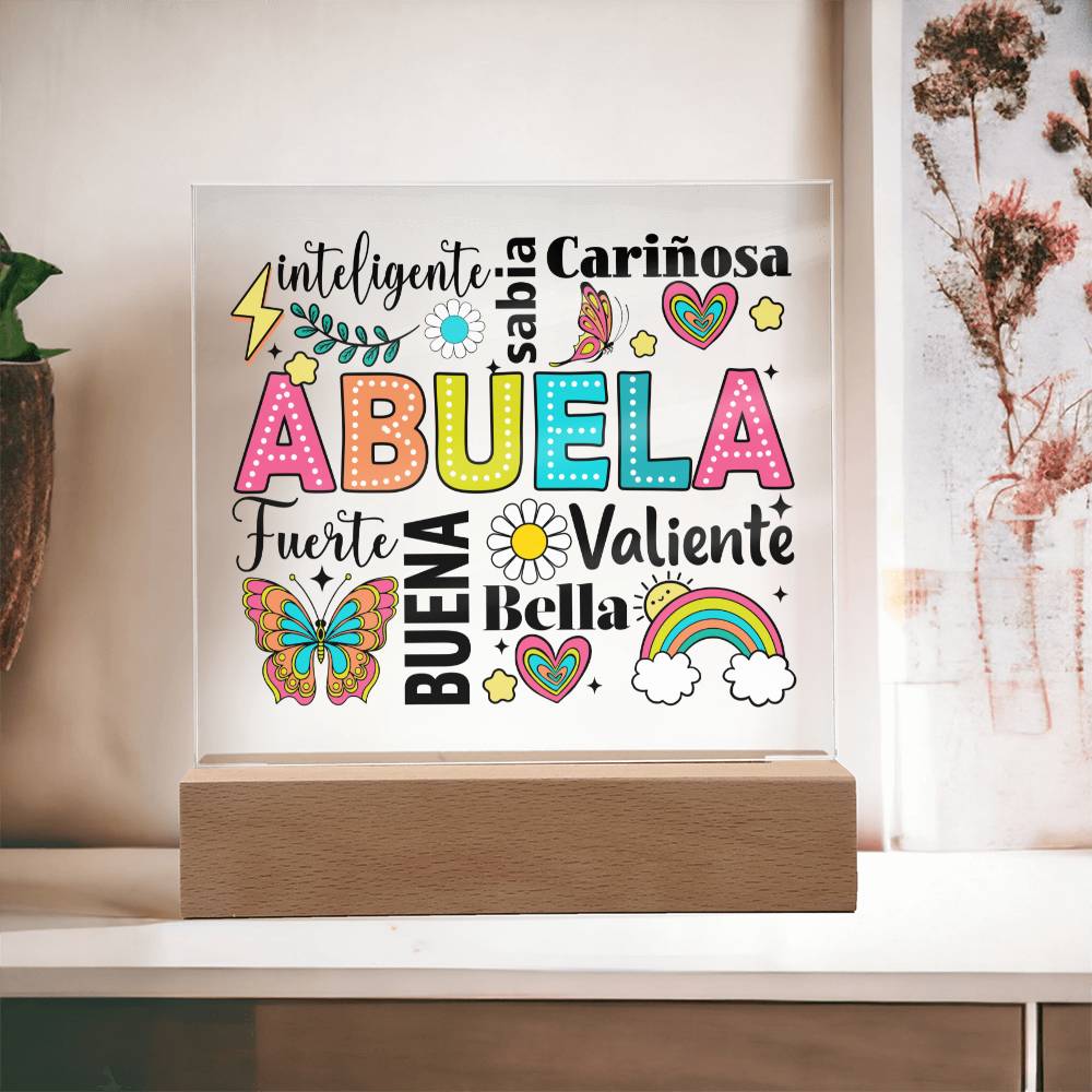 Abuela Placa Acrílica Spanish Mom Heartfelt Gift