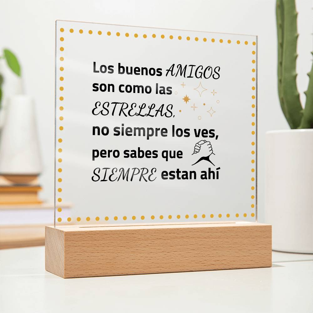 Placa Acrílica para regalar a tu Mejor Amigo Square Acrylic Plaque