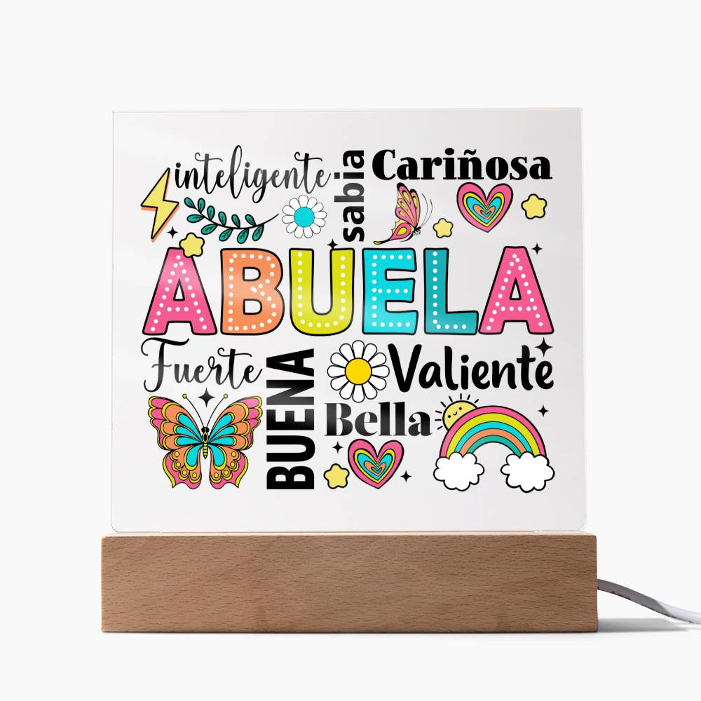 Abuela Placa Acrílica Spanish Mom Heartfelt Gift