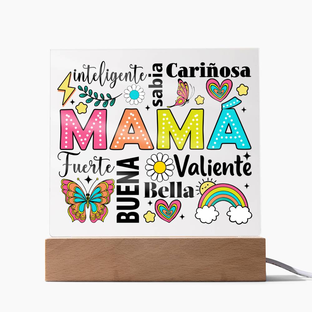 Mamá Placa Acrílica Spanish Mom Heartfelt Gift