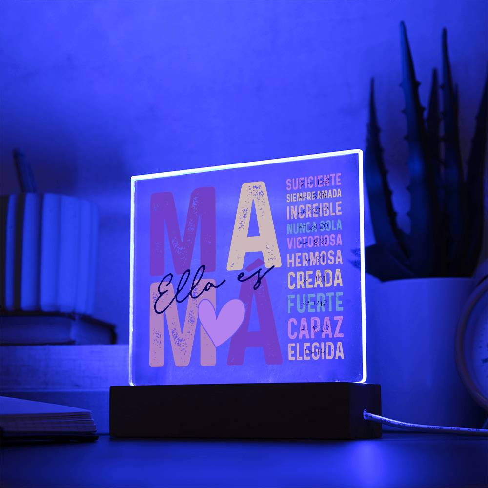 Placa Acrílica Amor Por Mamá Latina Mom Gift