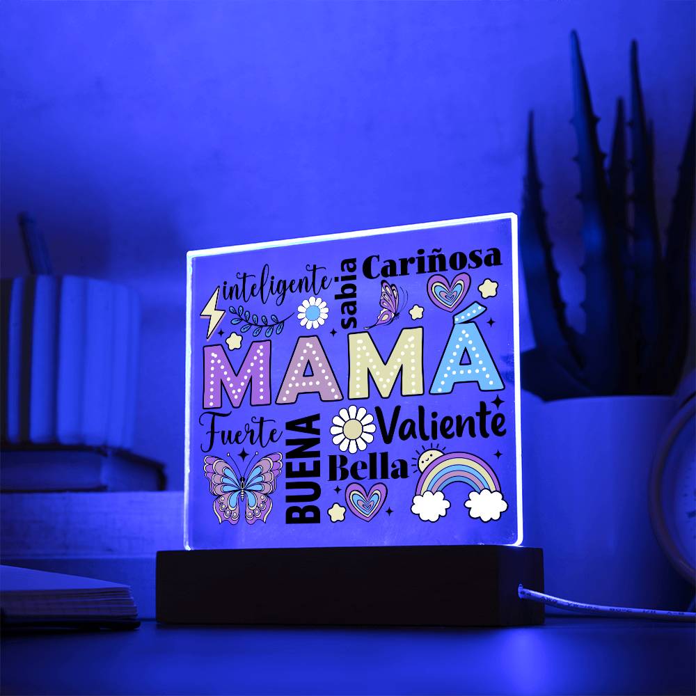 Mamá Placa Acrílica Spanish Mom Heartfelt Gift
