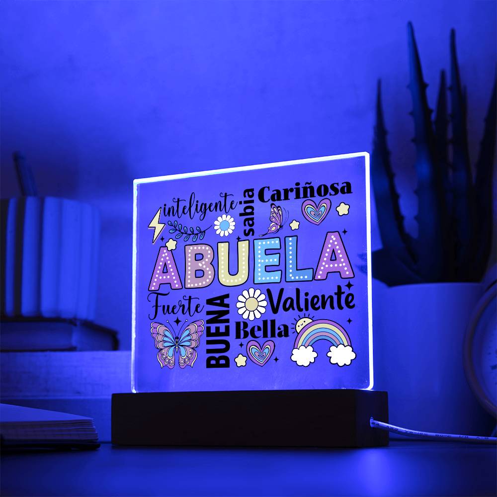 Abuela Placa Acrílica Spanish Mom Heartfelt Gift