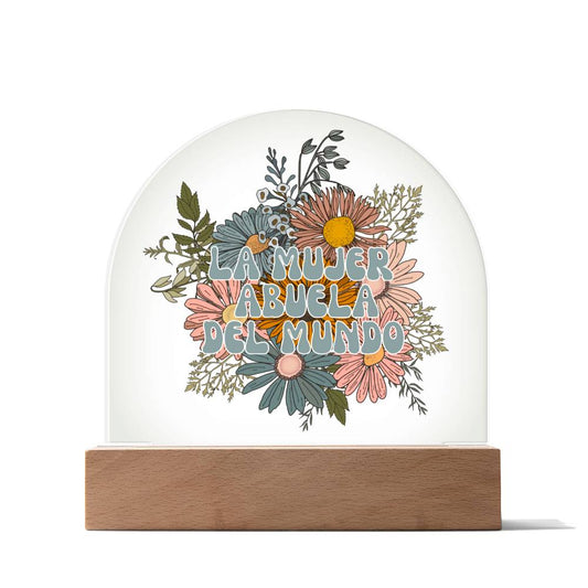 Mejor Abuela Del Mundo Placa Acrílica Latina Grandma Gift