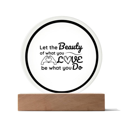 Printed Circle Acrylic Plaque Special Gift For Your Family