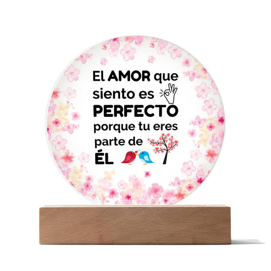 Regalo Especial para tu Novia Placa Acrílica en forma de Circulo Printed Circle Acrylic Plaque