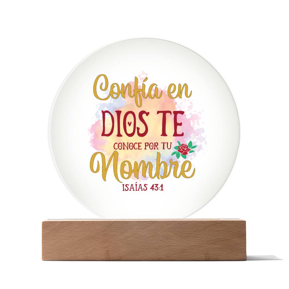 Placa Acrílica Frase Religiosa Spanish Religious Home Decor