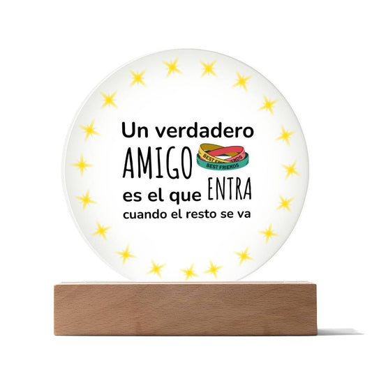 Decora tu Hogar con esta Placa Acrílica  en forma de Círculo Printed Circle Acrylic Plaque