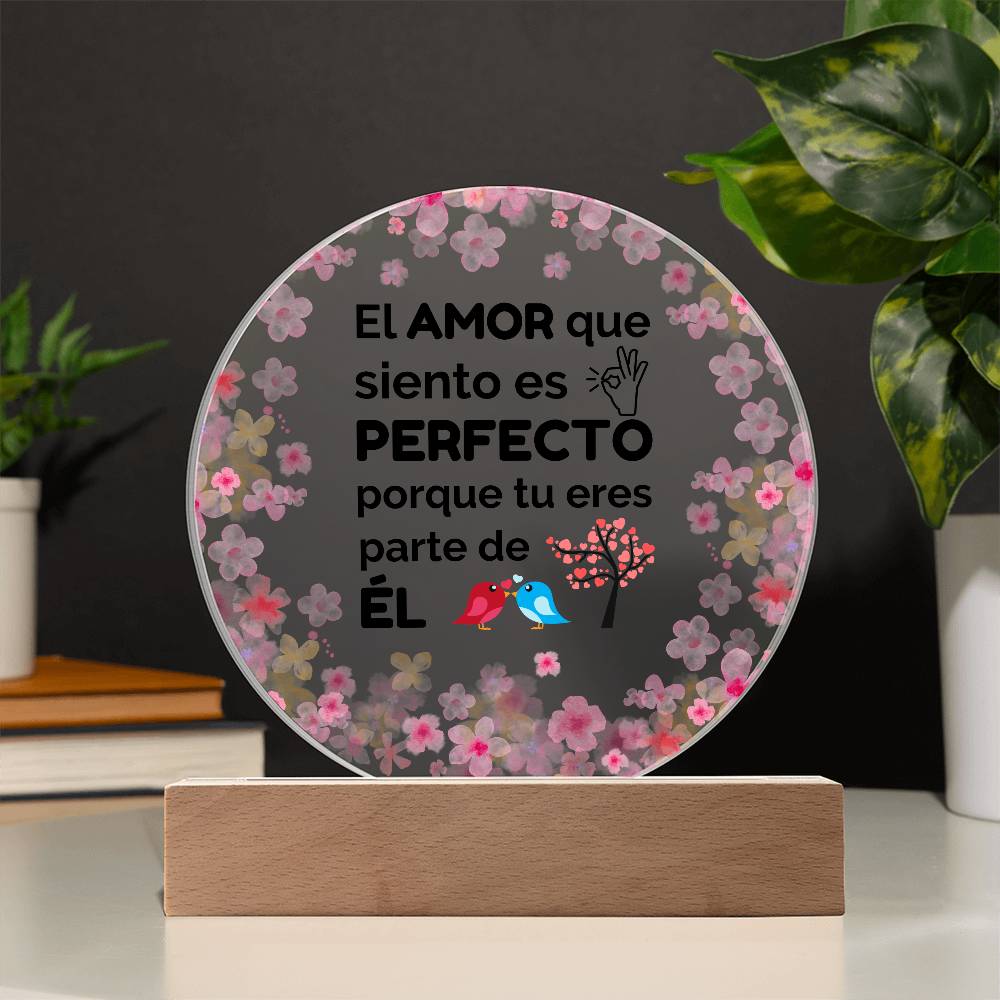 Regalo Especial para tu Novia Placa Acrílica en forma de Circulo Printed Circle Acrylic Plaque