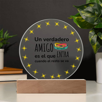 Decora tu Hogar con esta Placa Acrílica  en forma de Círculo Printed Circle Acrylic Plaque