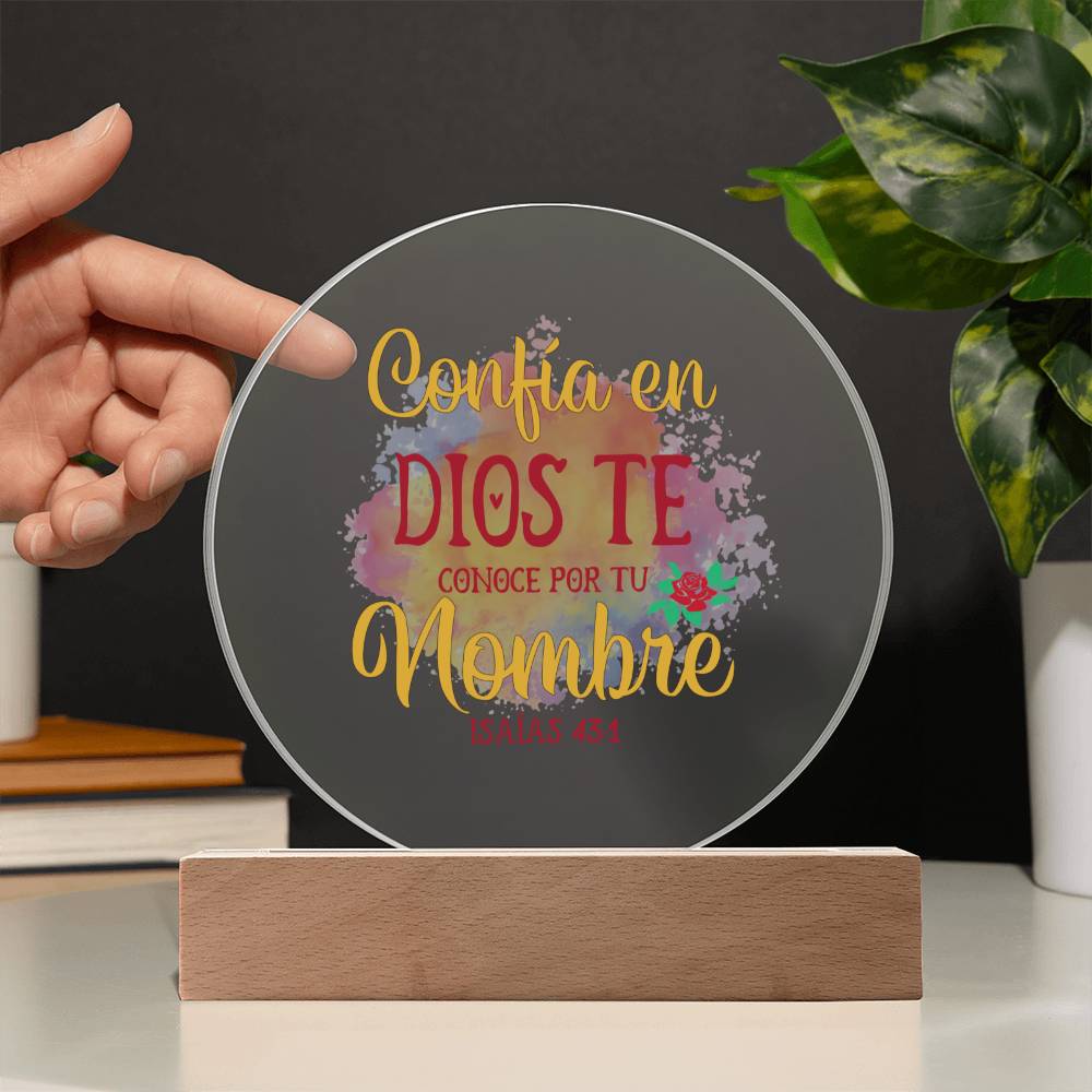 Placa Acrílica Frase Religiosa Spanish Religious Home Decor