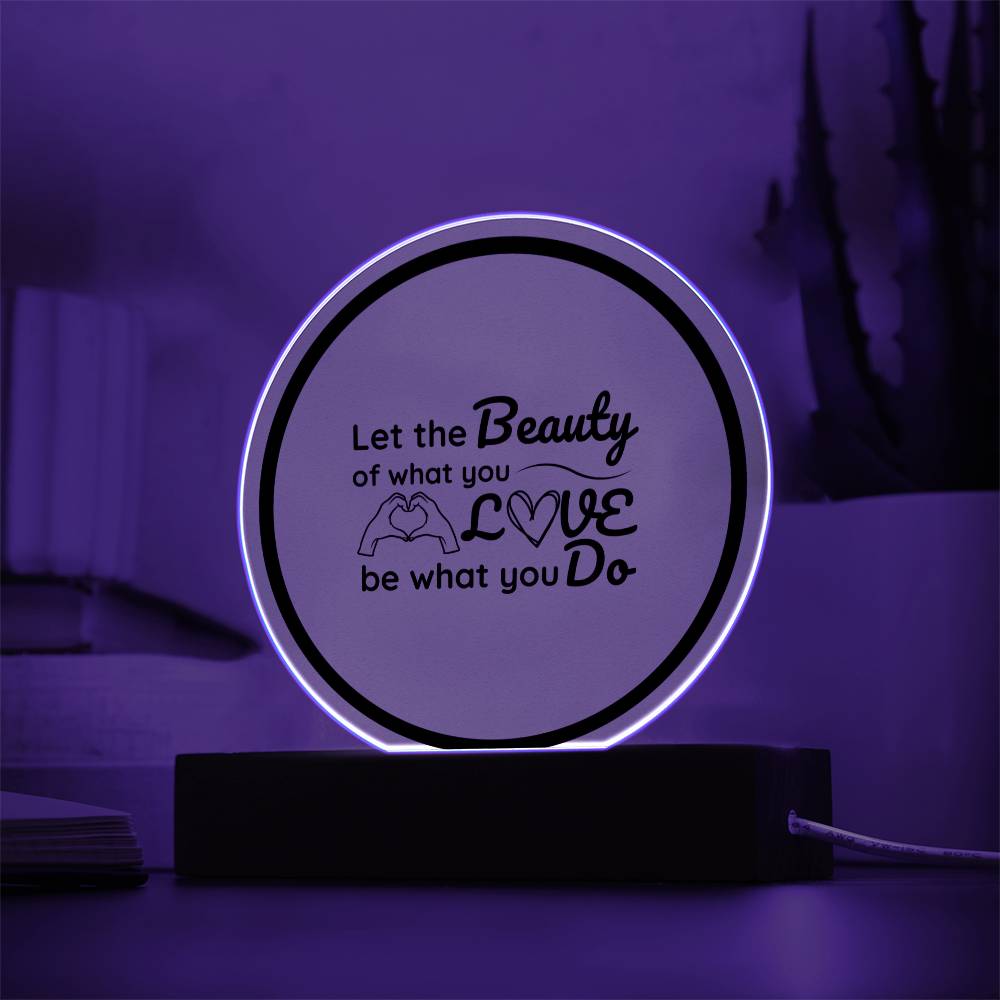 Printed Circle Acrylic Plaque Special Gift For Your Family