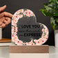 Printed Heart Acrylic Plaque Gift for your Girlfriend Wife