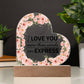 Printed Heart Acrylic Plaque Gift for your Girlfriend Wife