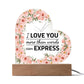 Printed Heart Acrylic Plaque Gift for your Girlfriend Wife