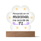 Printed Paw Print Acrylic Plaque Regalo para Pareja Placa Acrílica en forma de Patita