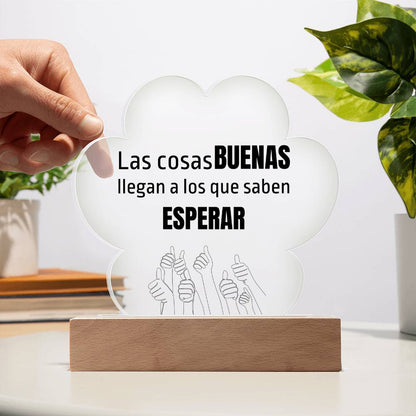 Regalo Hermosa Placa de Acrílico en forma de Nube con mensaje motivacional Acrylic Plaque