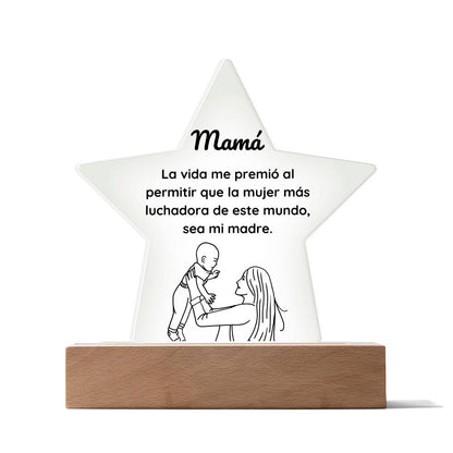 Regala a tu Madre esta Increíble Placa de Acrílico en forma de Estrella Acrylic Plaque