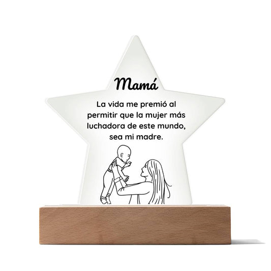 Regala a tu Madre esta Increíble Placa de Acrílico en forma de Estrella Acrylic Plaque