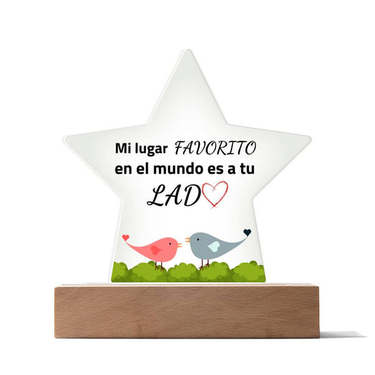 Regalo para tu Alma Gemela una Hermosa Placa Acrílica en forma de Estrella Printed Star Acrylic Plaque