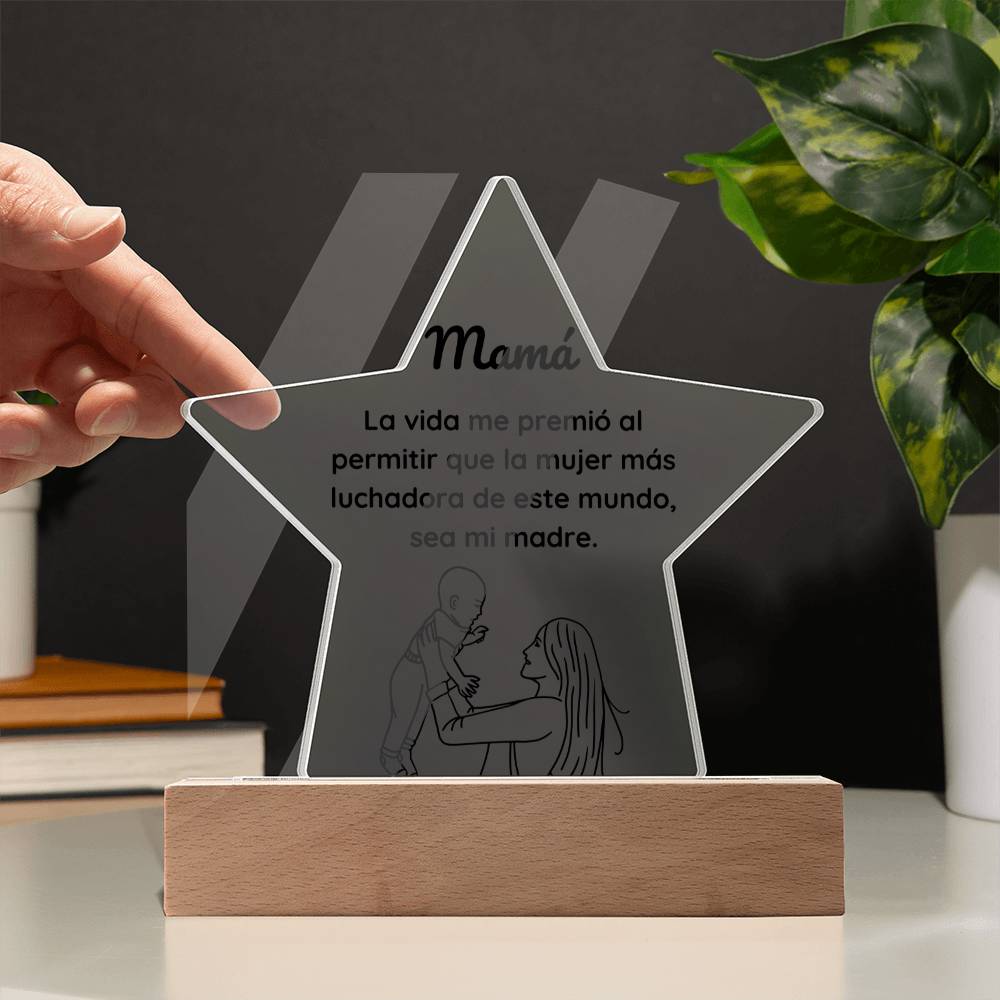 Regala a tu Madre esta Increíble Placa de Acrílico en forma de Estrella Acrylic Plaque