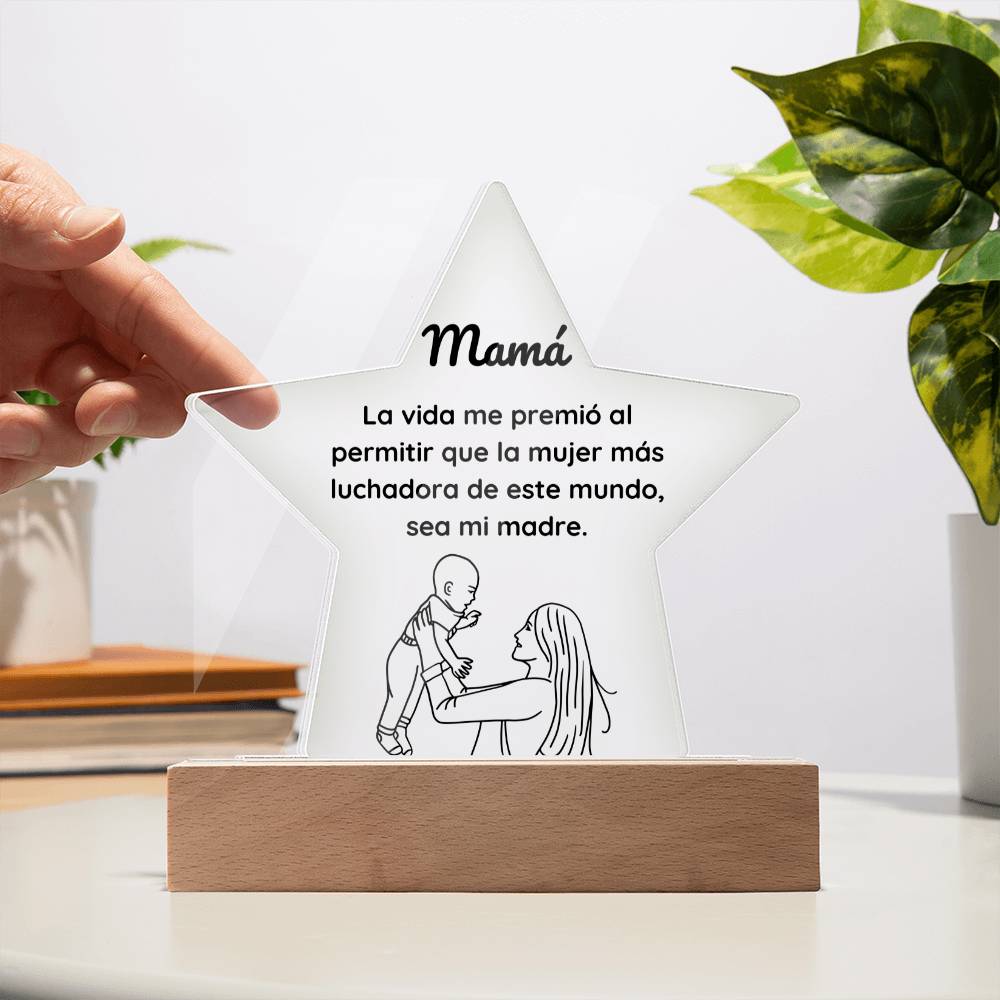 Regala a tu Madre esta Increíble Placa de Acrílico en forma de Estrella Acrylic Plaque