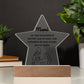 Regala a tu Madre esta Increíble Placa de Acrílico en forma de Estrella Acrylic Plaque