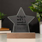 Printed Star Acrylic Plaque Placa Acrílica en forma de Estrella Acrylic Plaque