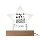 Printed Star Acrylic Plaque Placa Acrílica en forma de Estrella Acrylic Plaque