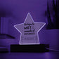 Printed Star Acrylic Plaque Placa Acrílica en forma de Estrella Acrylic Plaque