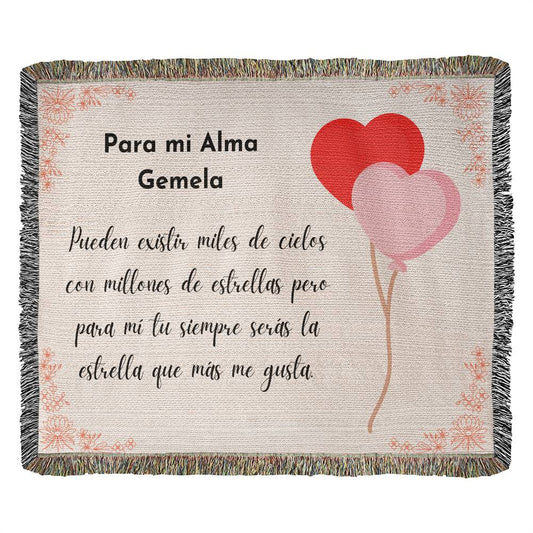 MantaHeirloom Woven Blanket Regala Tu Alma Gemela esta Increíble Manta con Creativo Diseño